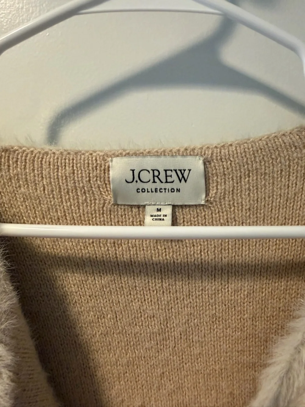 J.Crew Cream & Camel Teddy Open-Front Jacket - Picture 3 of 3